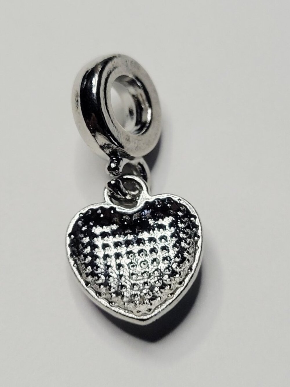 NWT Silver Pink And Blue Pastel Heart Dangle Charm For Pandora Charm Bracelets - Picture 4 of 5